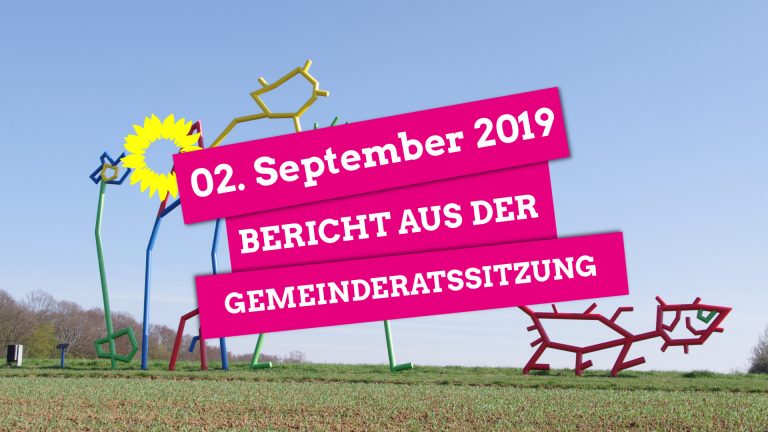 Gemeinderatssitzung vom 02. September 2019