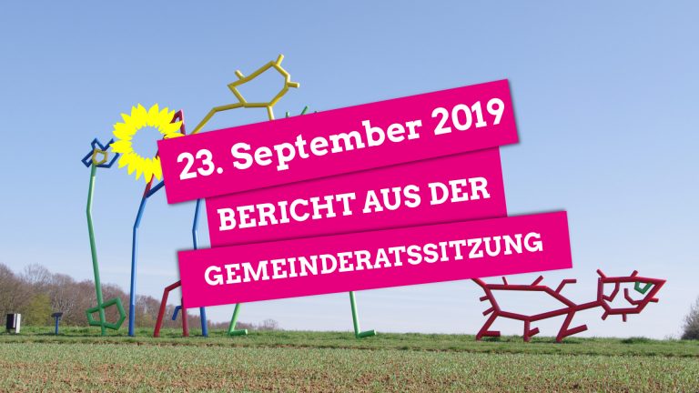 Gemeinderatssitzung vom 23. September 2019
