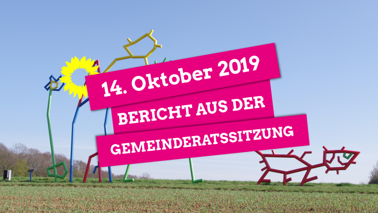 Gemeinderatssitzung vom 14. Oktober 2019