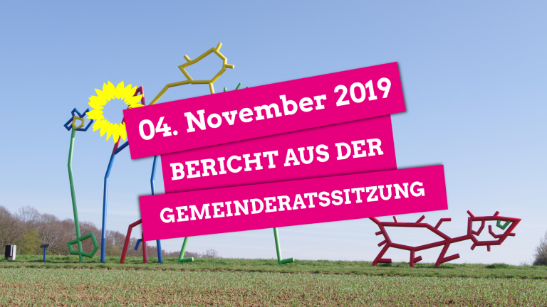 Gemeinderatssitzung vom 04. November 2019