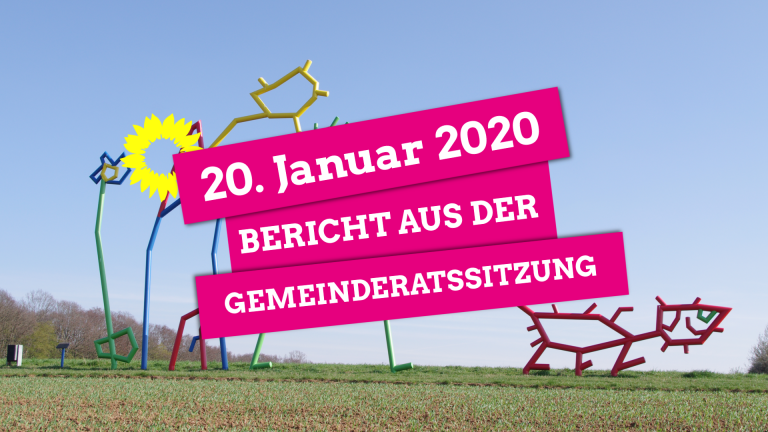 Gemeinderatssitzung vom 20. Januar 2020